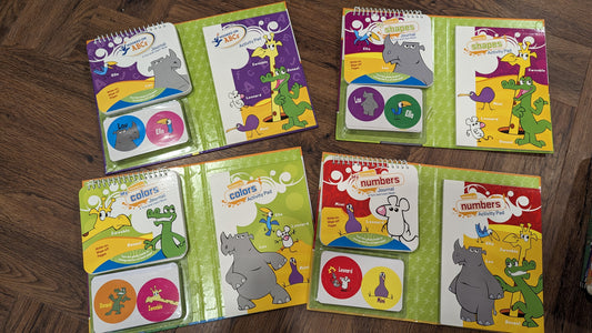 Brand new "Hooked on" activity sets - shapes, colors, Numbers, abc's