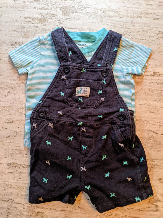 Carter's Overalls outfit - 9m - 2 pieces - PPU 45226