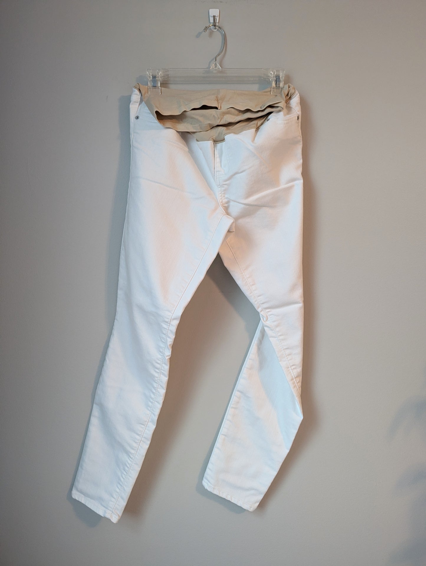Maternity 8 Regular - Old Navy Full Panel White Jeans
