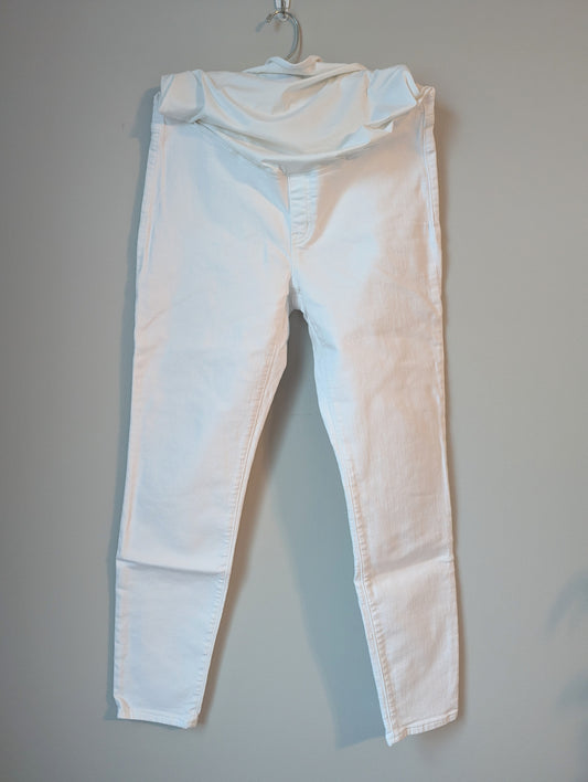 Maternity 30 (Size 10) - J.Crew Full Panel White Jeans