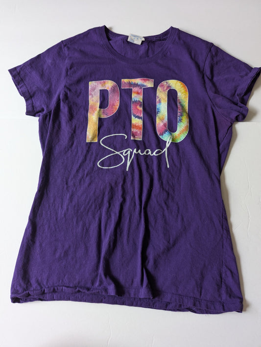 #17 PTO Squad Women's cut tee, size M, EUC