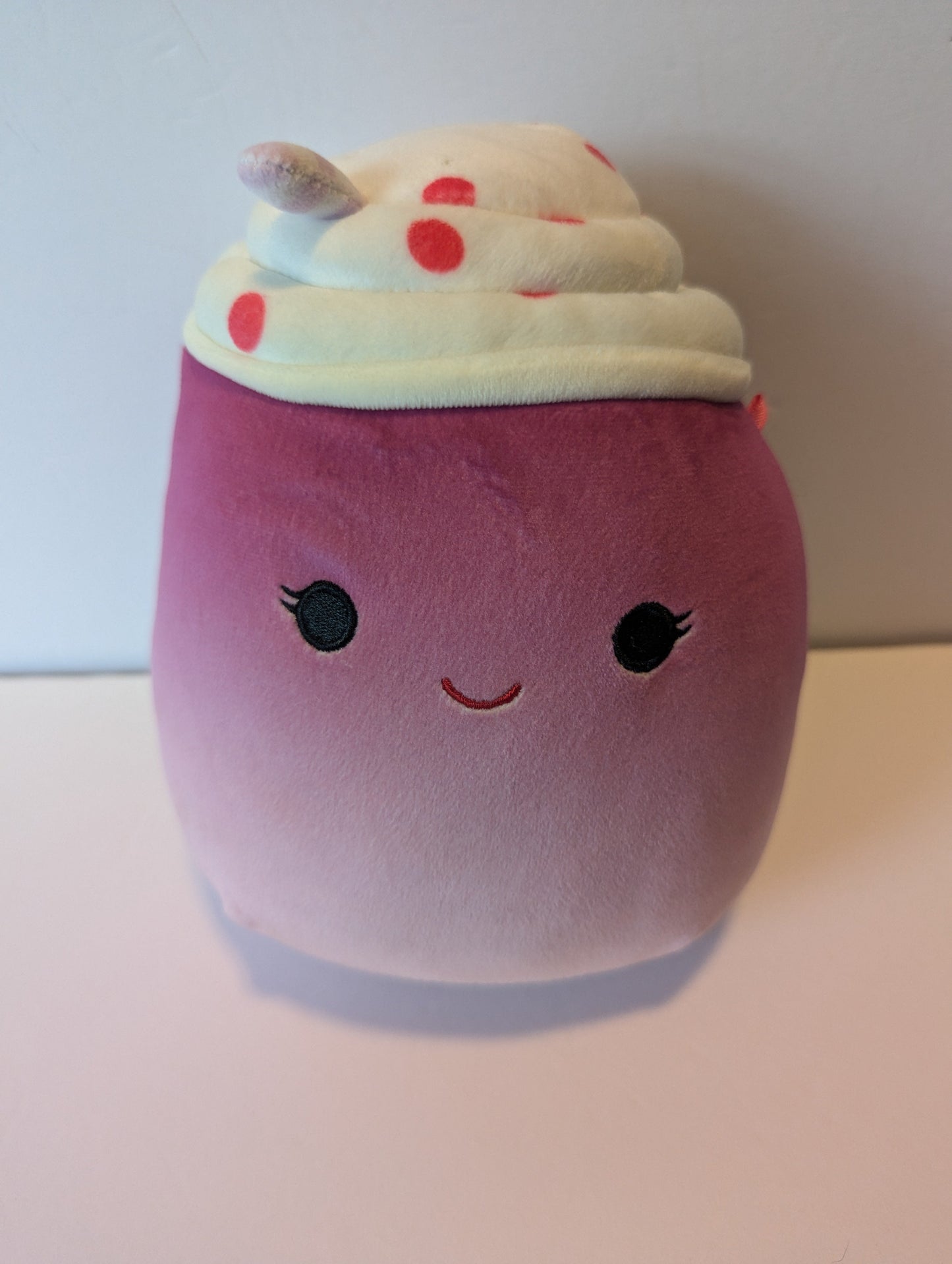 #17 2 Squishmallows 5"- Dibbs Ice Cream Sundae, 8"- Drink EUC