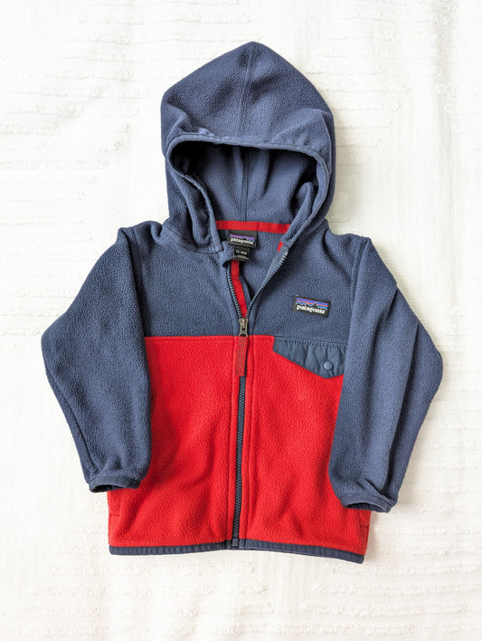 #164 - Patagonia - Gender Neutral 12-18 Months Baby Zip Up Micro Fleece (GUC)