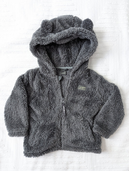 #164 - Eddie Bauer - Gender Neutral 18 Months Fleece Hooded Zip Up (VGUC)