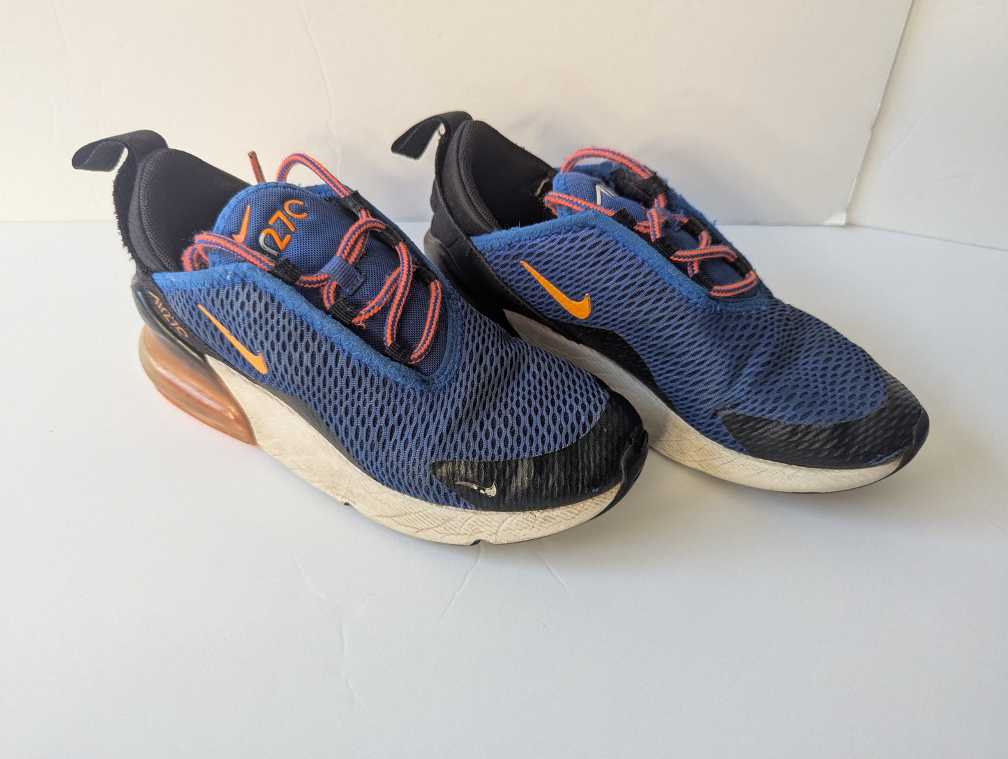 #17 Nike Air 270 Y 1, Blue/Orange/Black, GUC