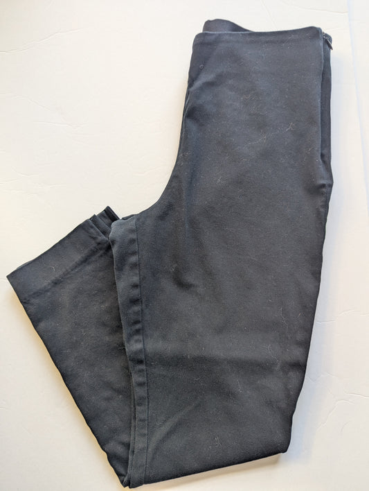#17 Old Navy Black pants, elastic waist, with side zipper, 8, EUC