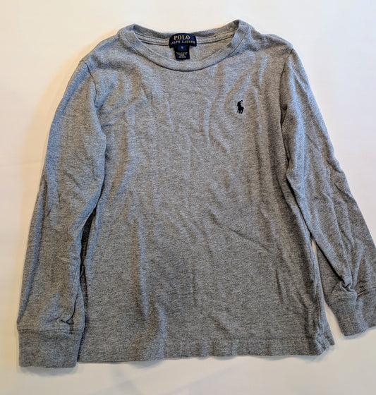 #125 Ralph Lauren Grey Long-Sleeve Shirt Size 6