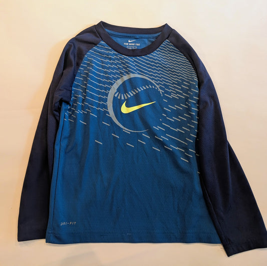#125 Nike Dri Fit Size 7 Long-Sleeve Baseball Shirt