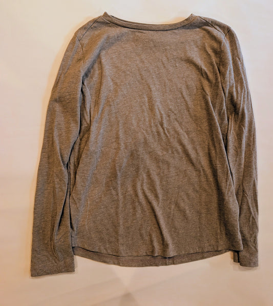 #125 Crewcuts Grey Long-Sleeve Shirt 6-7
