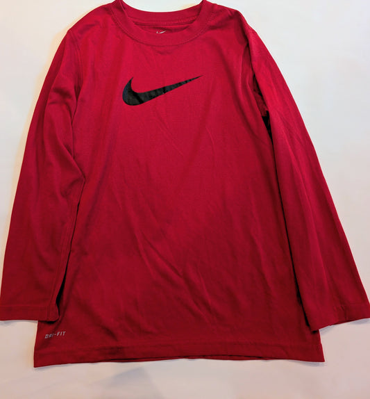 #125 Size Boy's Small Red Nike Dri Fit Long-Sleeve Shirt