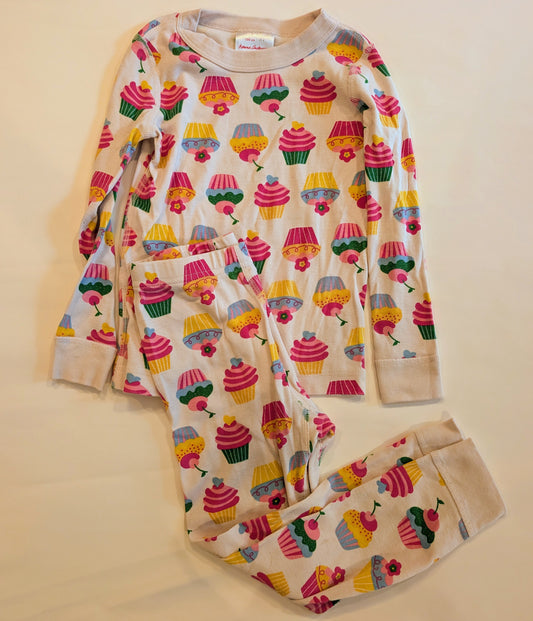 #125 Hanna Andersson Long-Sleeve Cupcake PJs Size 100/4