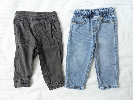 #164 - Jumping Beans - Boy's 12 Months Jeans & Joggers (VGUC)