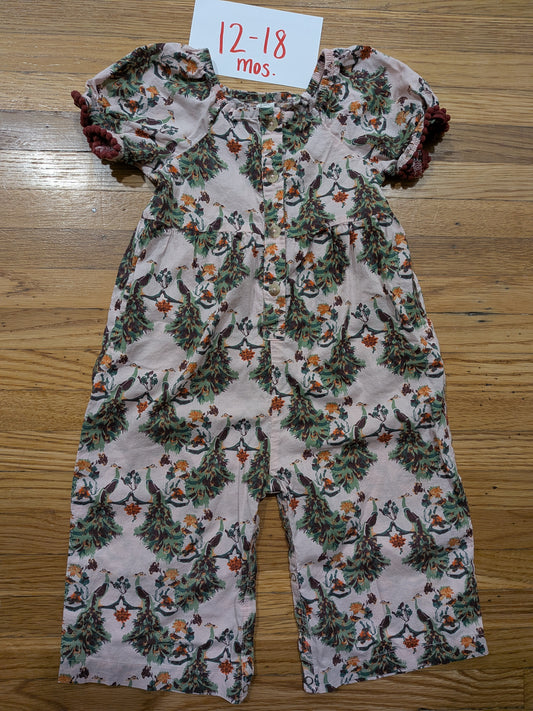 206 Kate Quinn Peacock Romper Girls 12-18 mos