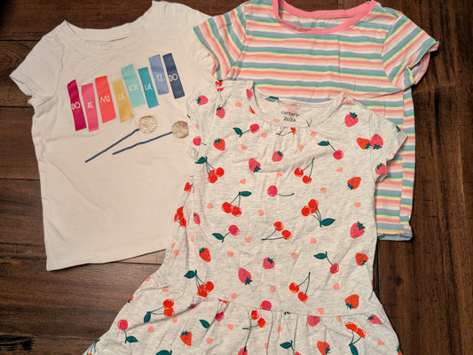 #5 Girls Mixed Brand 2T T-shirt bundle