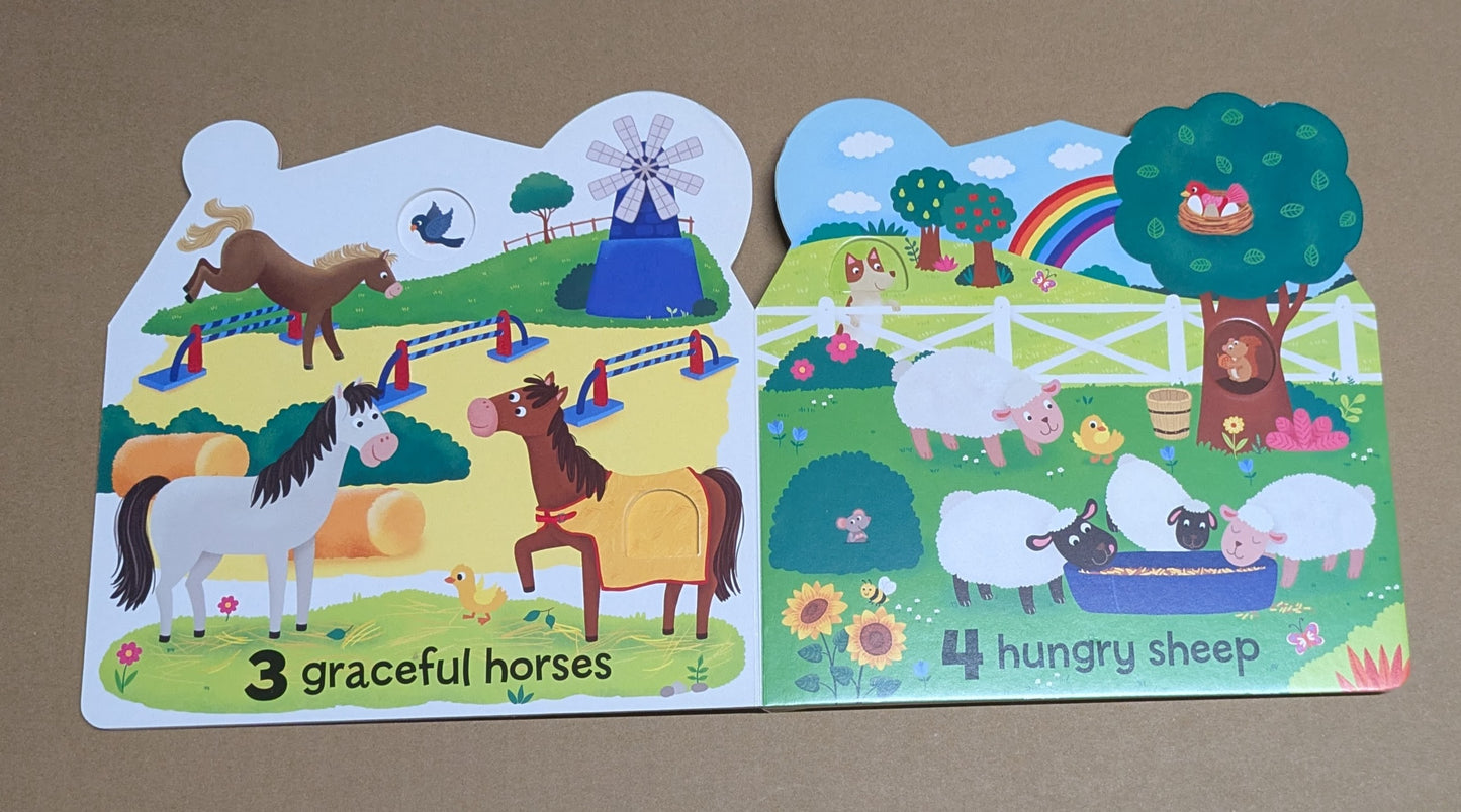 #219 10 Fluffy Ducklings peek-through book