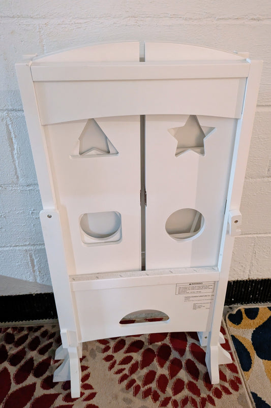 #219 Foldable Kitchen Helper Learning Tower, Life Concepts Brand, White