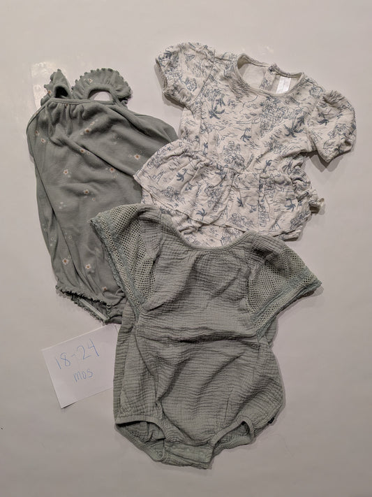 109 girls 18-24 romper bundle