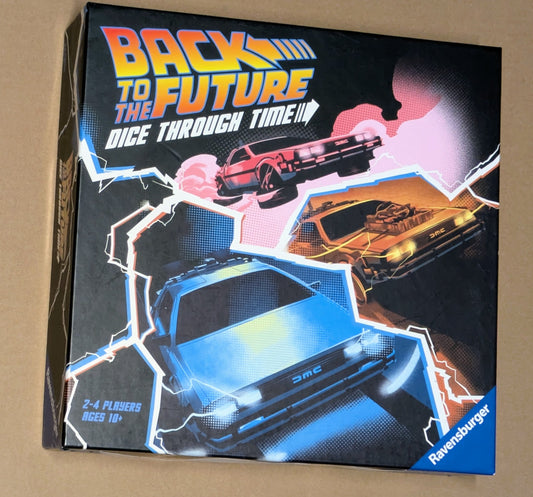 Seller #111, Back to the Future Dice Through Time Board Game, Ages 10+