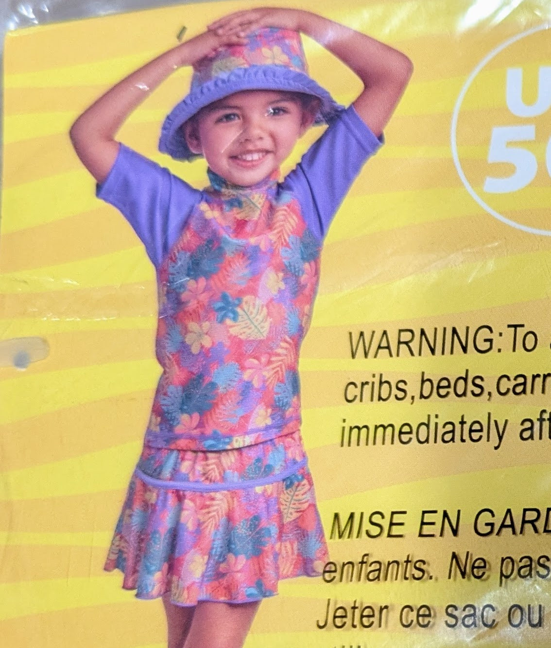 Seller #111, Sun-Protective 3-piece Swimwear Set, UV Skinz Brand, Girls, Size 4T, New in Package
