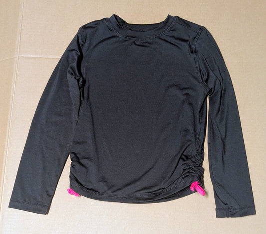 Seller #111, Sun-Protective Rash Guard/Swim Top - Black, Wonder Nation Brand, Girls, Size XS (4/5)