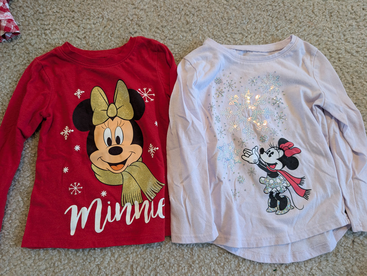 Seller 123 - Girl Minnie Mouse Winter Long Sleeve Tshirt Bundle 2T