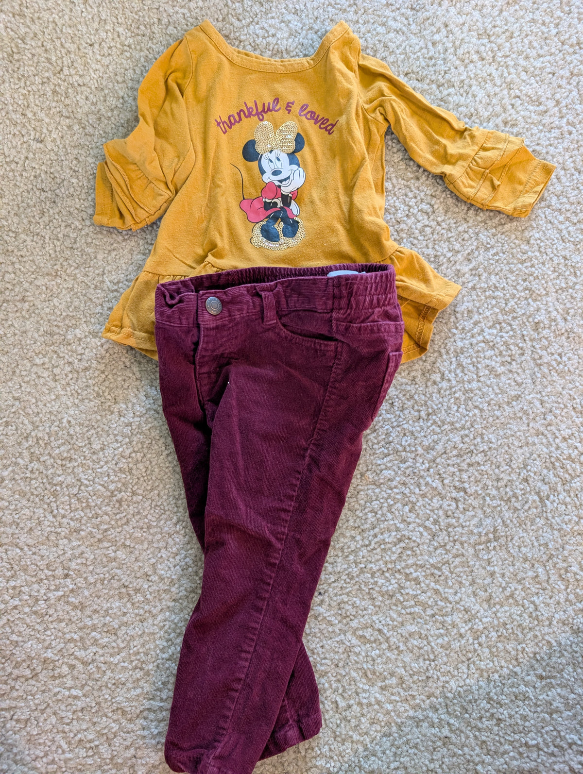 Seller 123 - Girl 18mo Minnie Mouse Thanksgiving Outfit