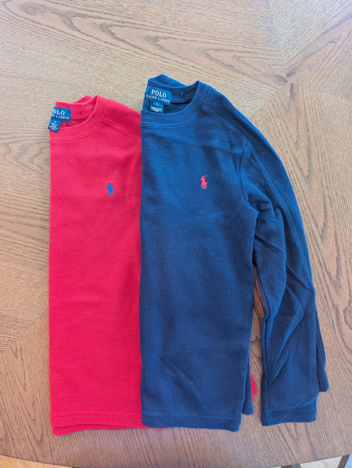 #67 Boys Size 7 Ralph Lauren Long-Sleeve Thermal Shirt Bundle