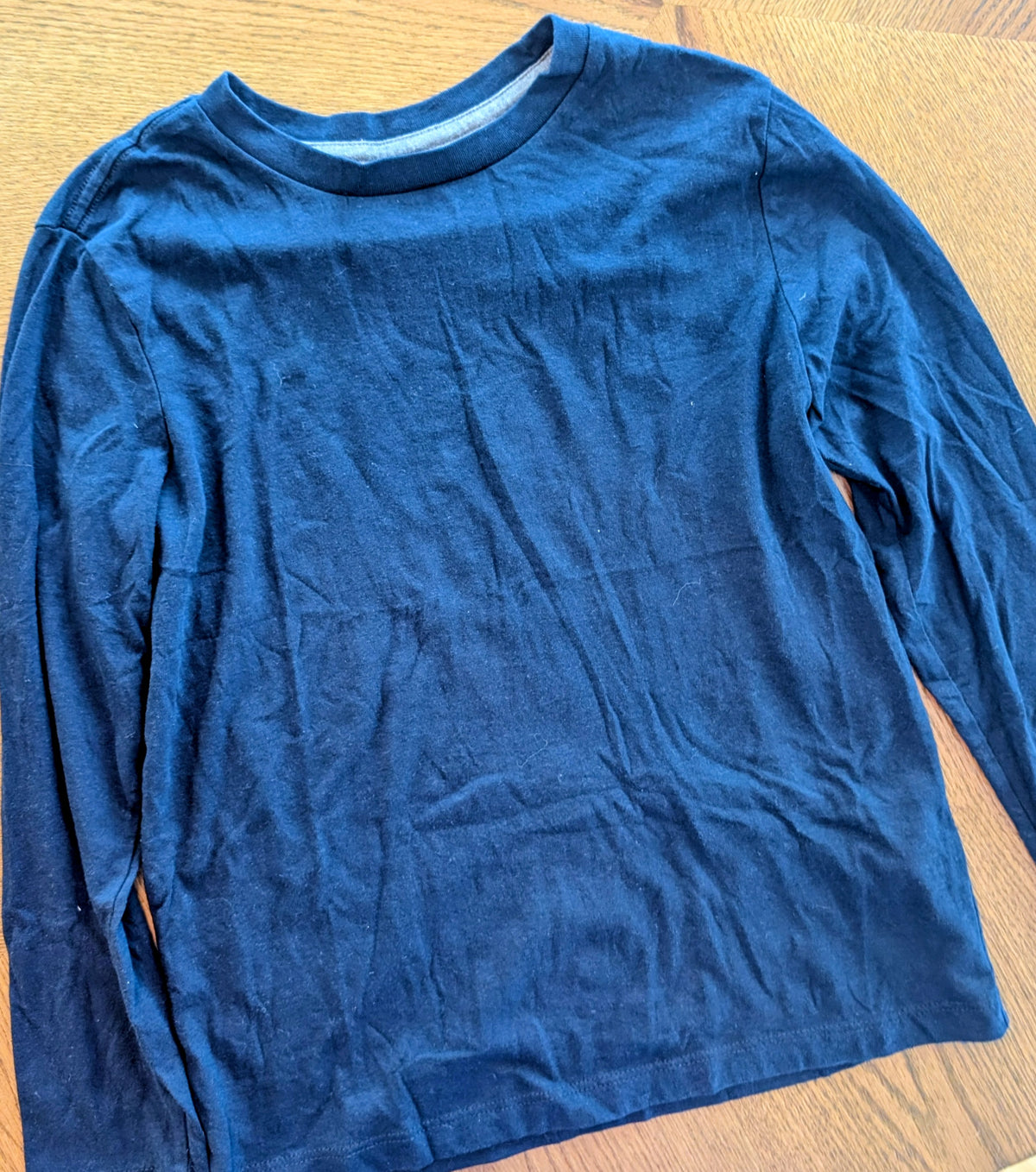 #67 Navy Cotton Long-Sleeve Shirt Bundle Youth Medium