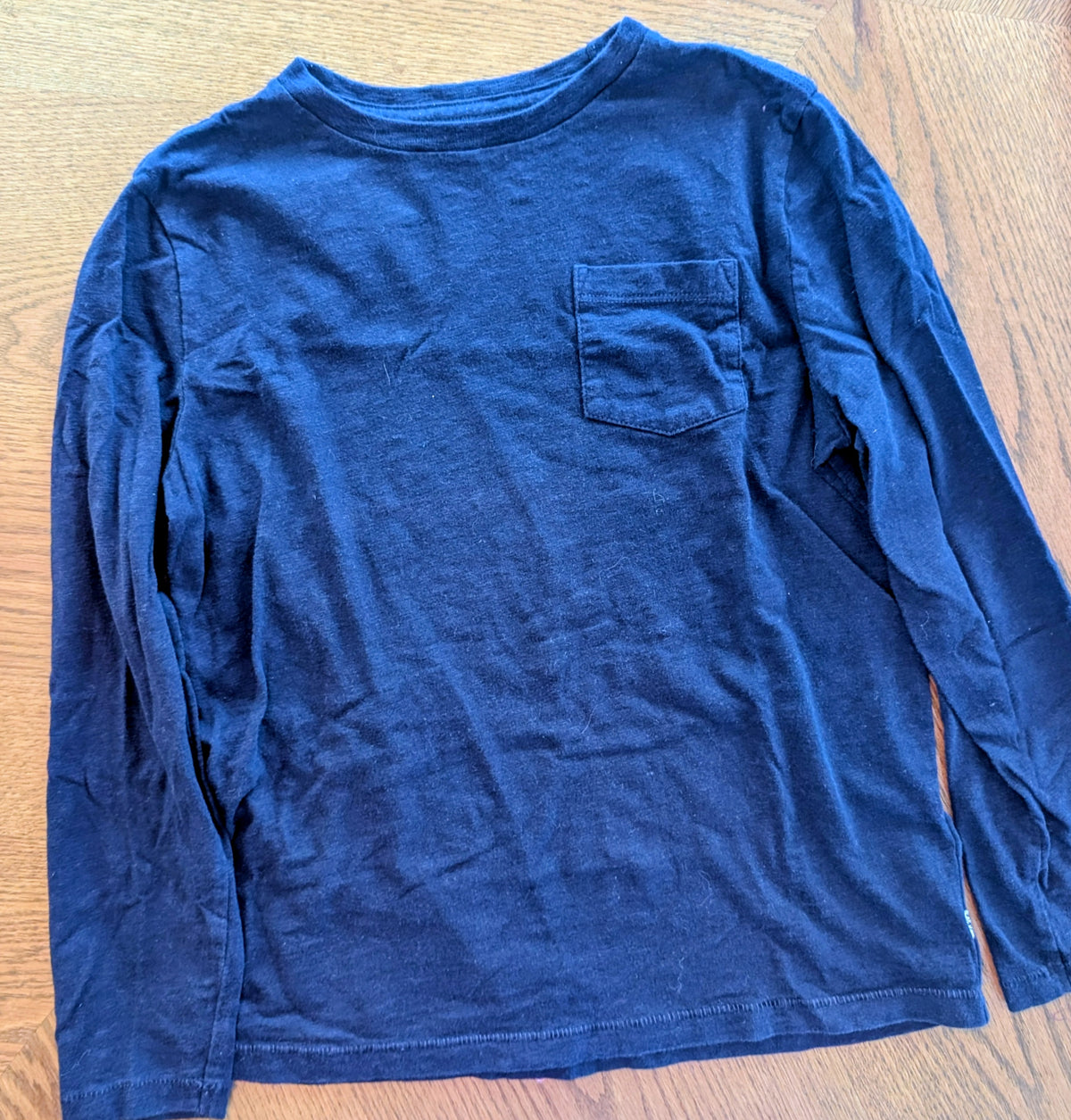 #67 Navy Cotton Long-Sleeve Shirt Bundle Youth Medium