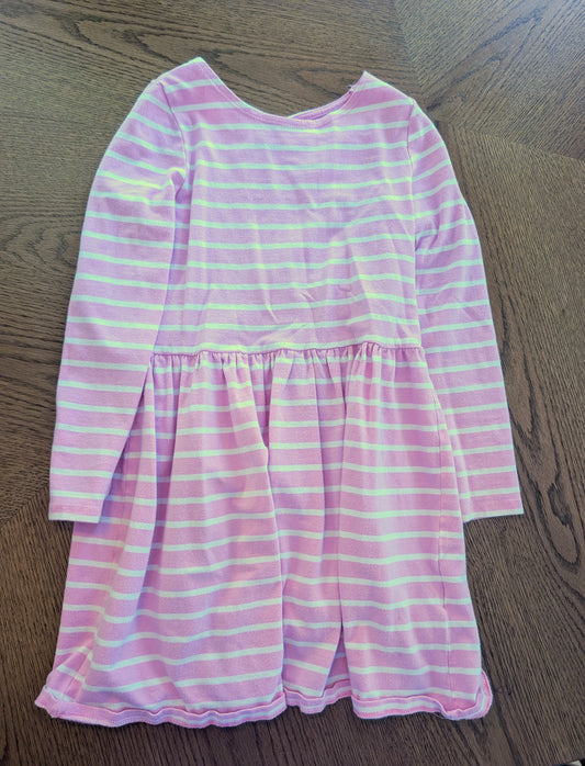 #67 H&M Size Girls 4-6 Pink Striped Dress