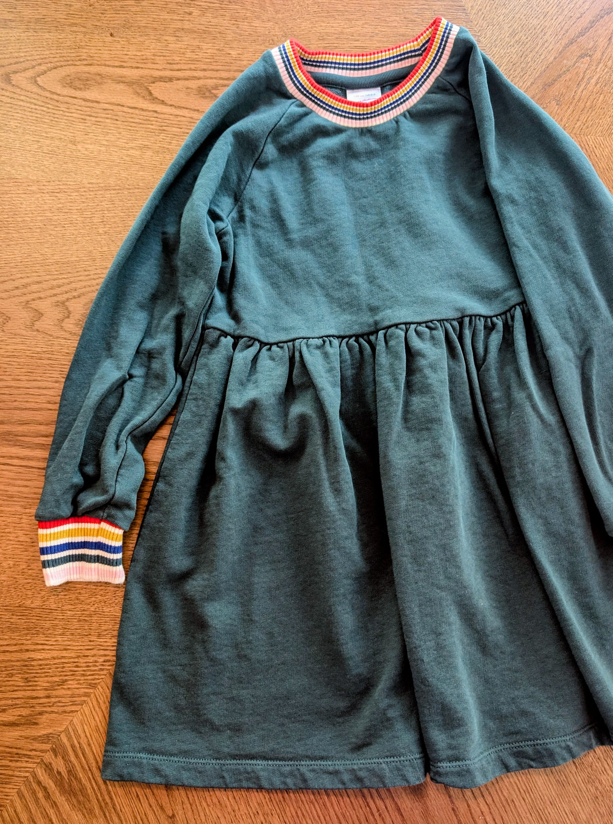 #67 Hanna Andersson Long-Sleeve Dress Size Girls 6-7