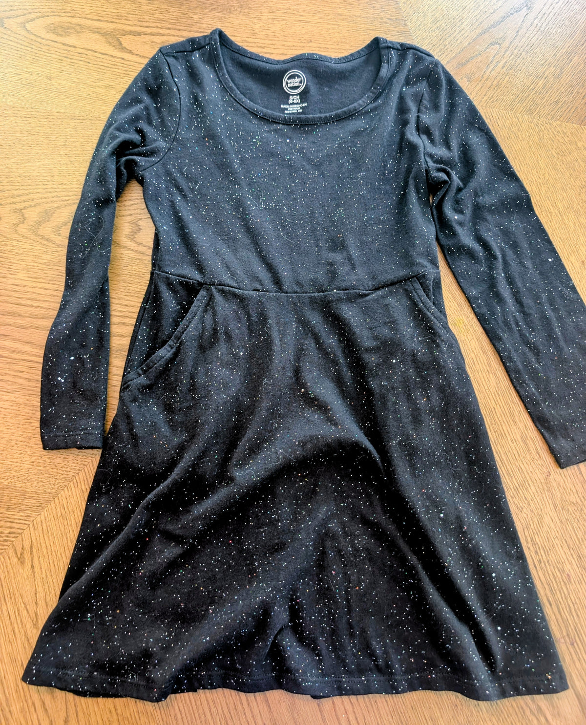 #67 Black Sparkle Wonder Nation Dress Size Girls 6/6x