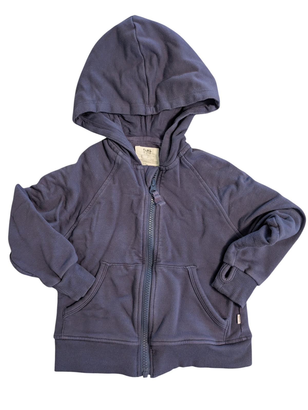 #52 Little Sleepies 2T Vintage Navy Zip Hoodie