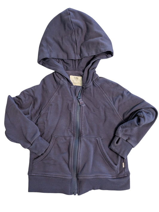#52 Little Sleepies 2T Vintage Navy Zip Hoodie