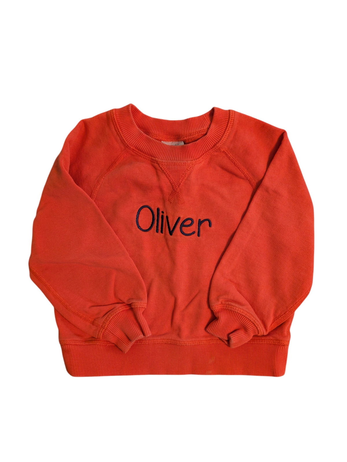 #52 Hanna Andersson 2T hand-embroidered "Oliver" Sweatshirt