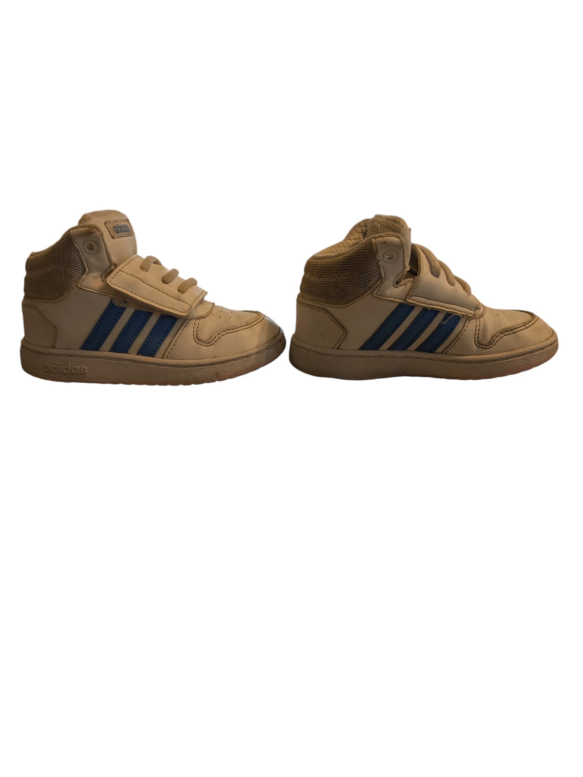 #52 Adidas Hoops White High Tops Girls size 8.5