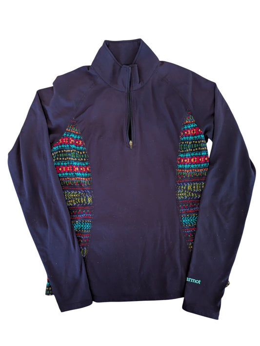 #52 Marmot Women's Medium (fits like 6) navy thermal collared quarter zip