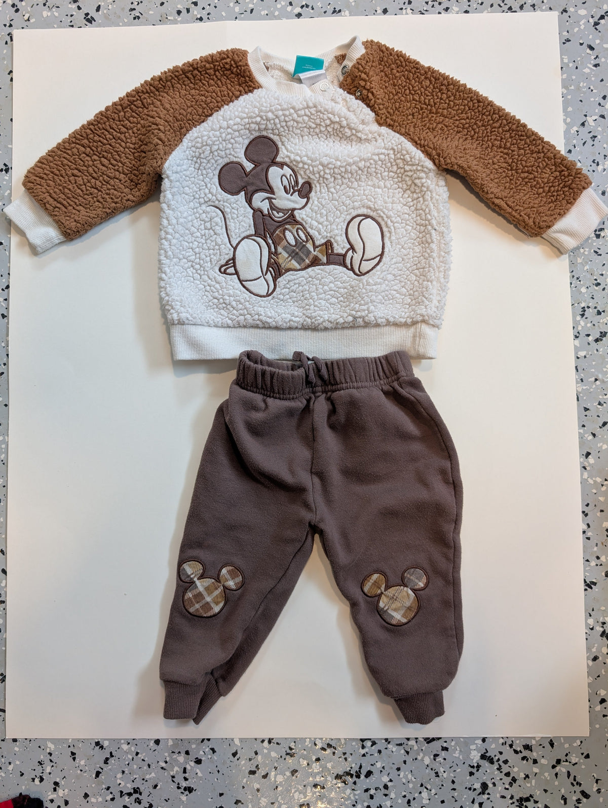 #11 Disney Baby Mickey Mouse Sweatshirt and Pants Set, 12 month boy