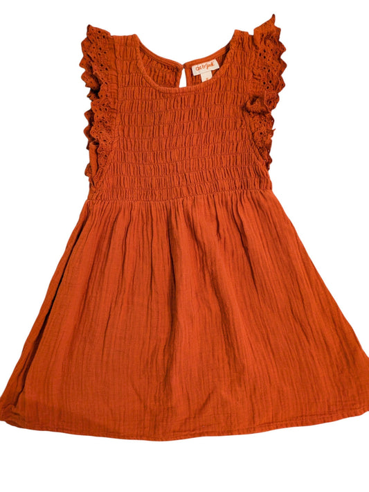 REDUCED PRICE #52 Cat & Jack 5T Burnt Orange Muslin Dress