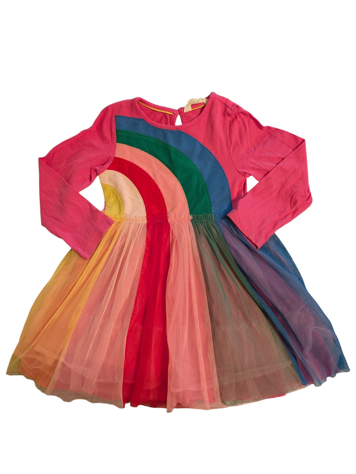 #52 Mini Boden Size 3-4 Rainbow Tulle Dress