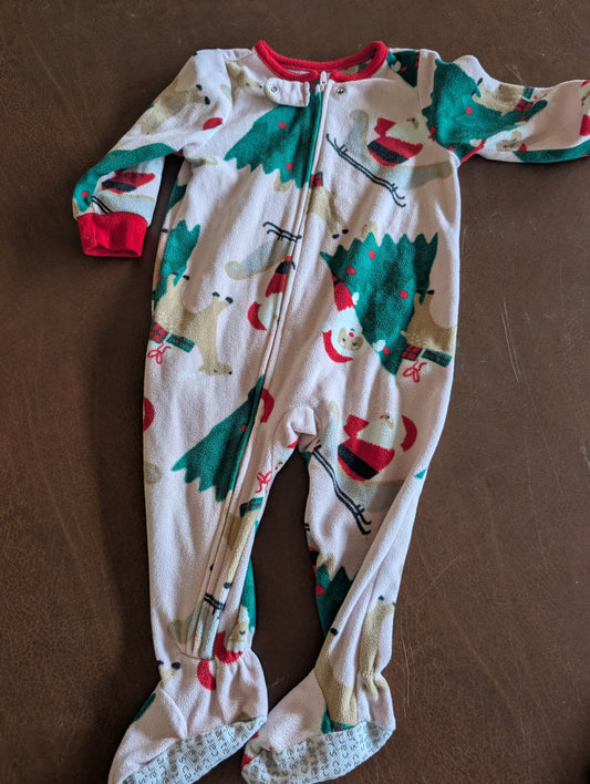 Seller 123 - Girls 12 mo Carters Christmas Fleece Jammies