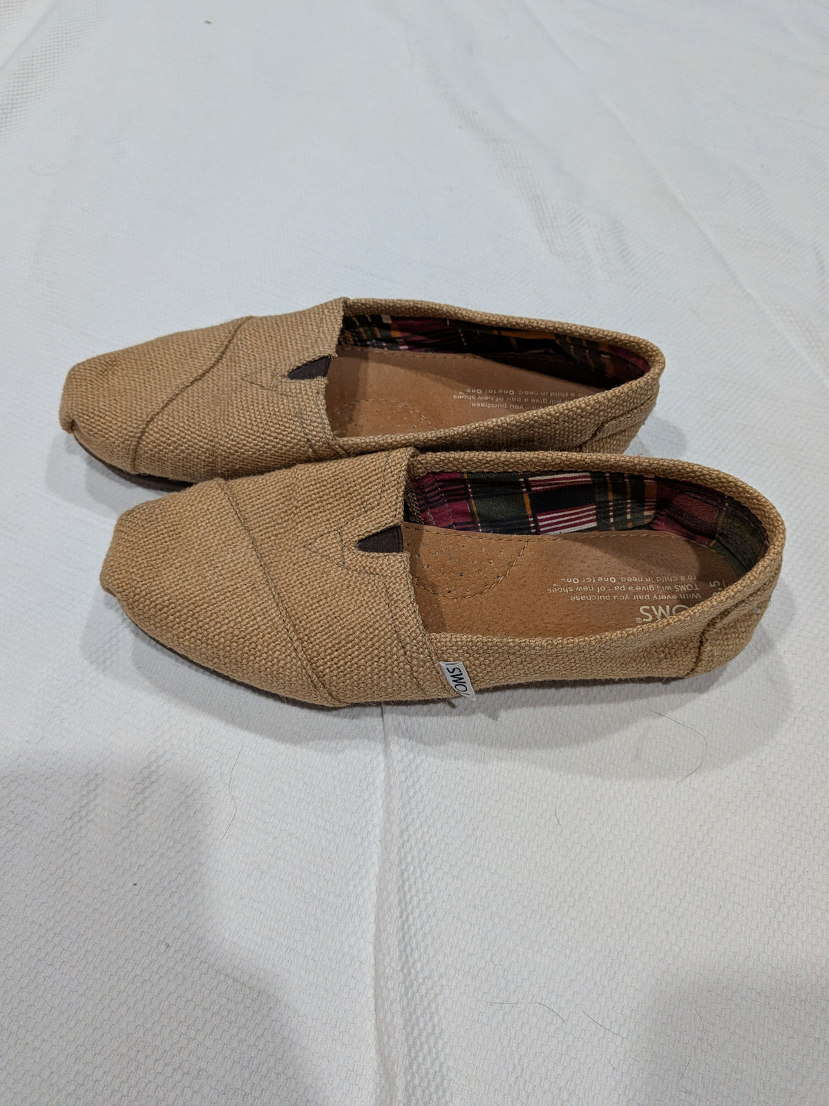 Seller 2, Toms burlap shoes, womens size 8.5