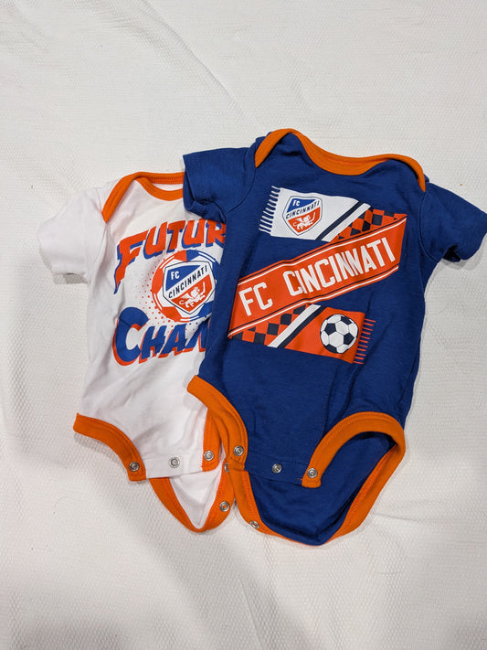 Seller 2, FC Cincinnati onesies, 3 months