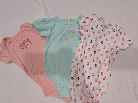 Seller 2. Child of Mine and Garanimals, Girls, onesies 6 months