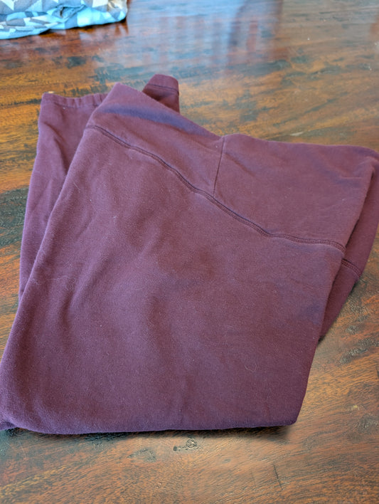 Seller 123 - Old Navy Maternity Leggings Burgandy Fleece Lined