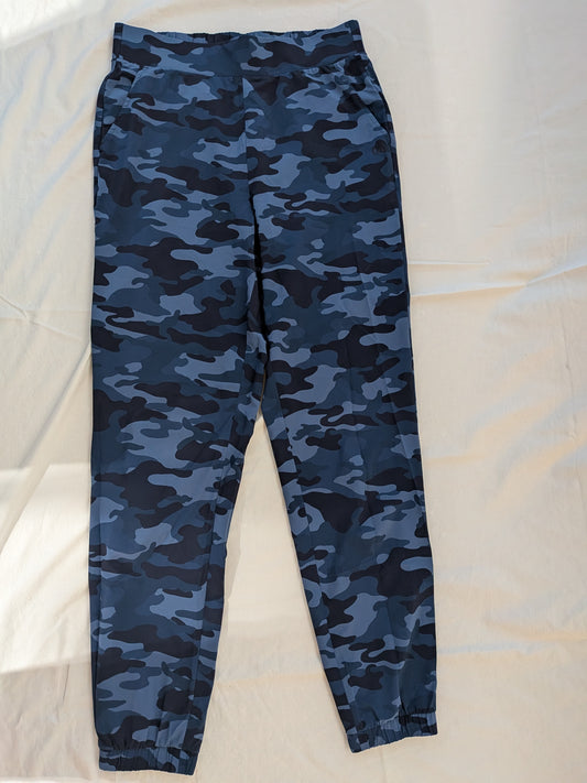 199 Womans Gap M TALL blue camo athletic jogger