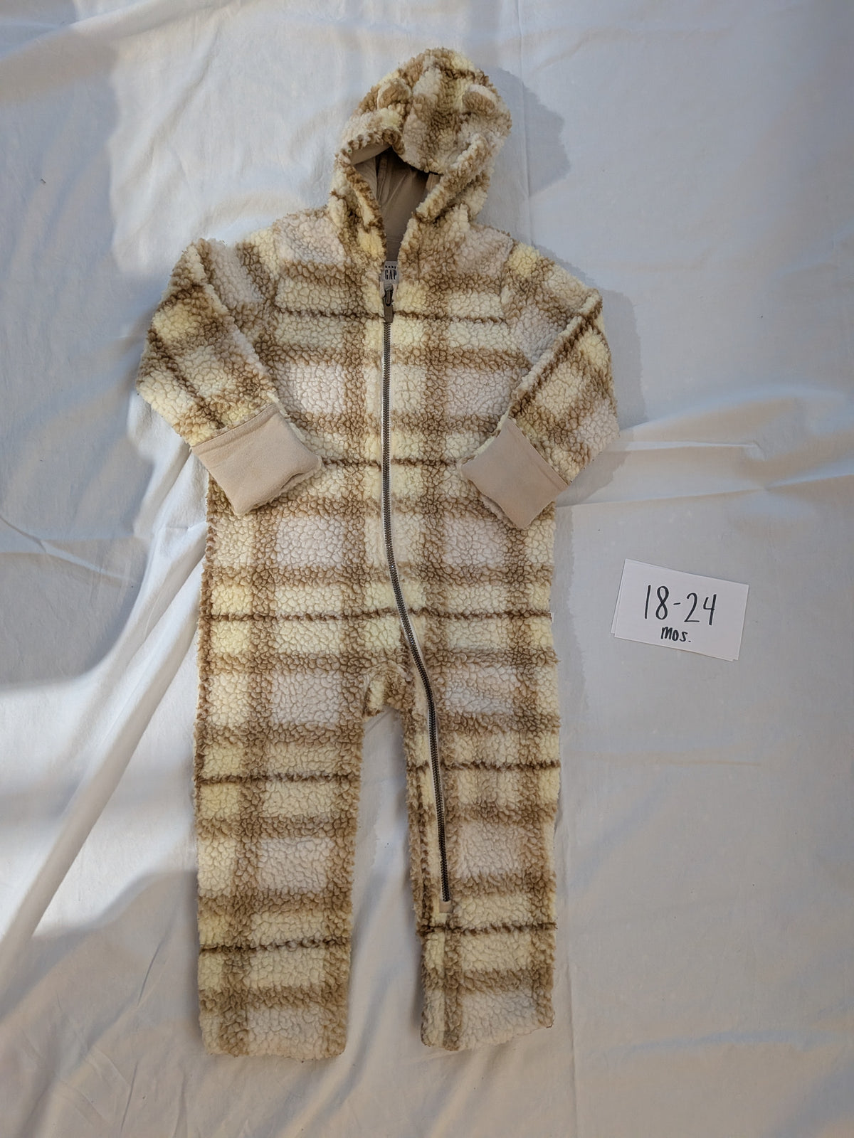 199 plaid sherpa winter one piece 18-24 mos