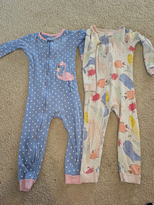 Seller 123 - Girls 3T Footless Zipper Jammies