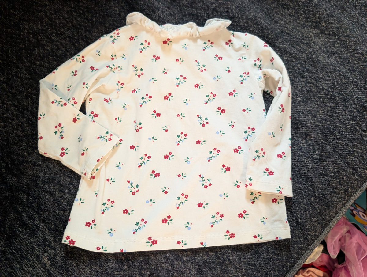 Seller 123 - Girls 24mo Floral Long Sleeve with Ruffle Collar