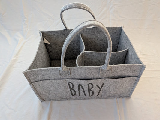 199 baby felt grey diaper tote